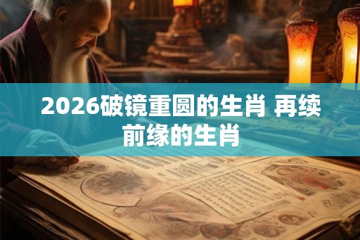 2026破镜重圆的生肖 再续前缘的生肖