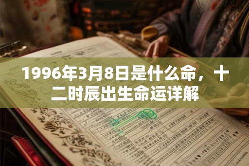 1996年3月8日是什么命，十二时辰出生命运详解