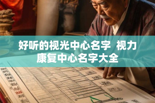 好听的视光中心名字  视力康复中心名字大全