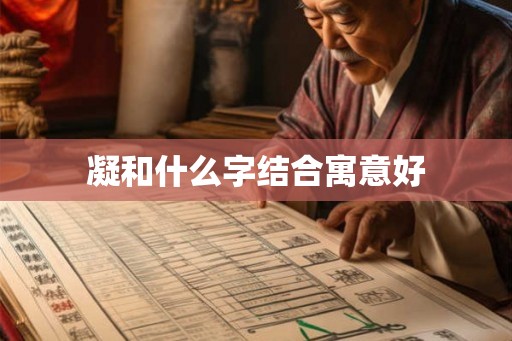 凝和什么字结合寓意好