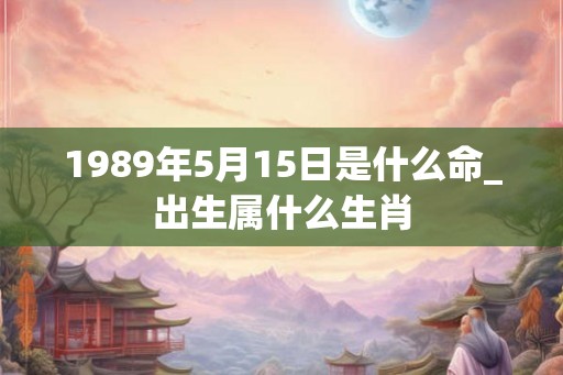 1989年5月15日是什么命_出生属什么生肖