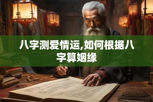 八字测爱情运,如何根据八字算姻缘