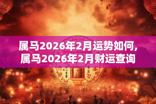 属马2026年2月运势如何,属马2026年2月财运查询