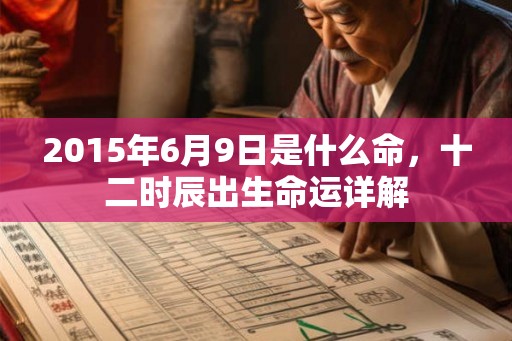 2015年6月9日是什么命,十二时辰出生命运详解 2015年6月9日是什么命,十二时辰出生命运详解