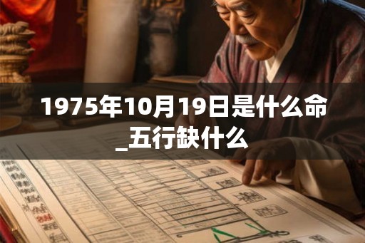 1975年10月19日是什么命_五行缺什么 1975年10月19日是什么命_五行缺什么