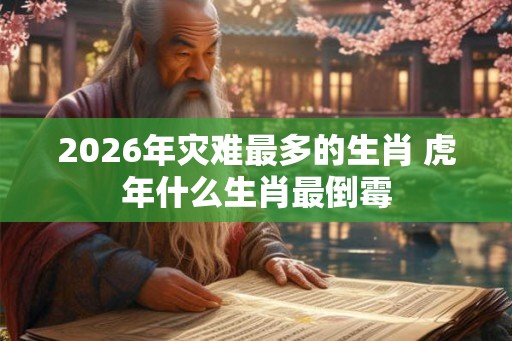 2026年灾难最多的生肖 虎年什么生肖最倒霉 2026年灾难最多的生肖 虎年什么生肖最倒霉