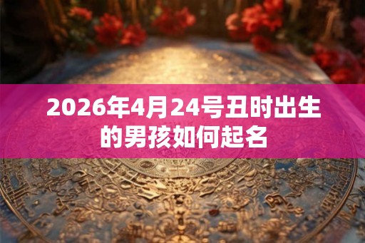 2026年4月24号丑时出生的男孩如何起名