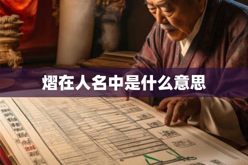 熠在人名中是什么意思