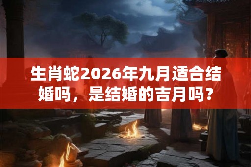 生肖蛇2026年九月适合结婚吗,是结婚的吉月吗? 生肖蛇2026年九月适合结婚吗,是结婚的吉月吗?