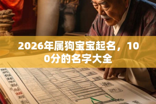 2026年属狗宝宝起名，100分的名字大全