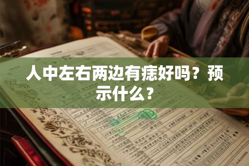 人中左右两边有痣好吗?预示什么? 人中左右两边有痣好吗?预示什么?