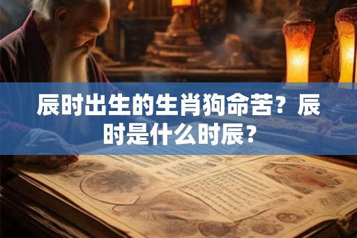 辰时出生的生肖狗命苦？辰时是什么时辰？