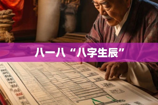 八一八“八字生辰”