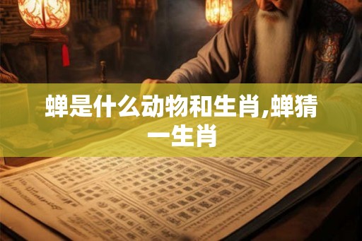 蝉是什么动物和生肖,蝉猜一生肖