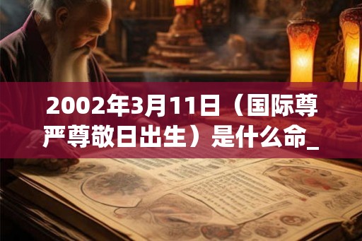 2002年3月11日（国际尊严尊敬日出生）是什么命_命运如何
