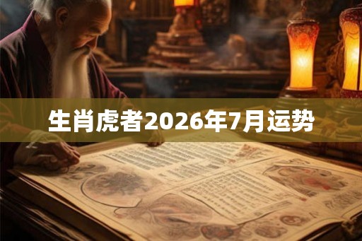 生肖虎者2026年7月运势