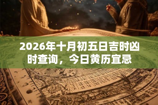 2026年十月初五日吉时凶时查询，今日黄历宜忌