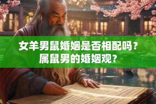 女羊男鼠婚姻是否相配吗?属鼠男的婚姻观? 女羊男鼠婚姻是否相配吗?属鼠男的婚姻观?
