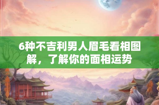 6种不吉利男人眉毛看相图解，了解你的面相运势
