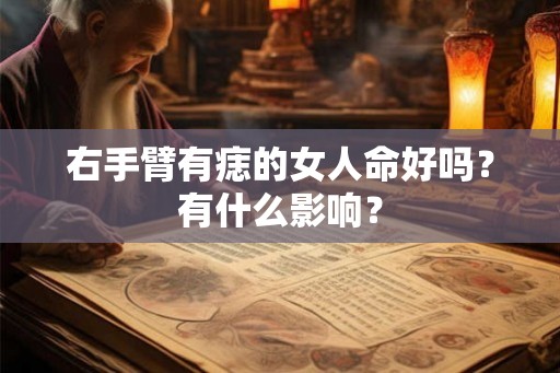 右手臂有痣的女人命好吗？有什么影响？