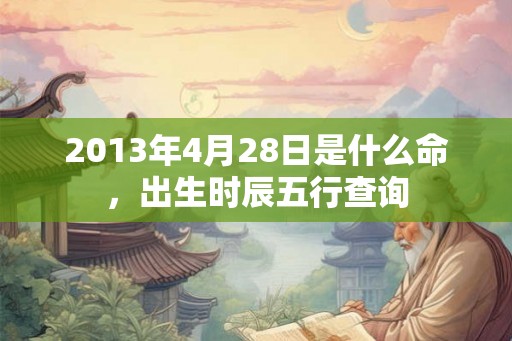 2013年4月28日是什么命，出生时辰五行查询