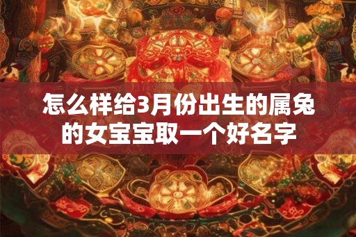 怎么样给3月份出生的属兔的女宝宝取一个好名字