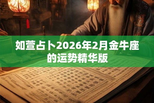 如萱占卜2026年2月金牛座的运势精华版
