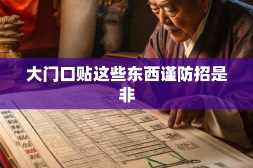 大门口贴这些东西谨防招是非