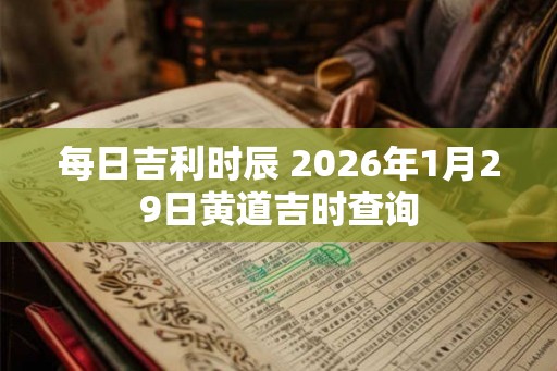 每日吉利时辰 2026年1月29日黄道吉时查询