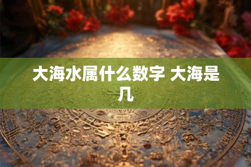 大海水属什么数字 大海是几
