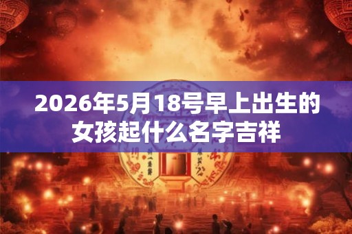 2026年5月18号早上出生的女孩起什么名字吉祥