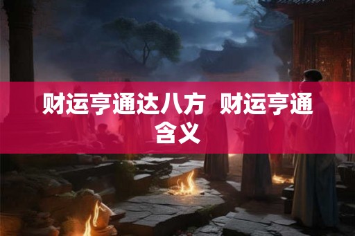 财运亨通达八方  财运亨通含义