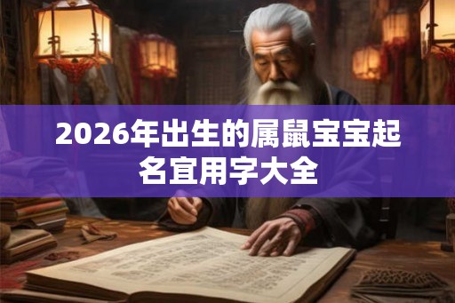 2026年出生的属鼠宝宝起名宜用字大全