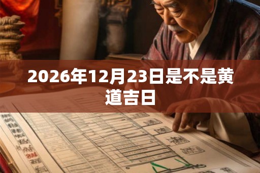 2026年12月23日是不是黄道吉日
