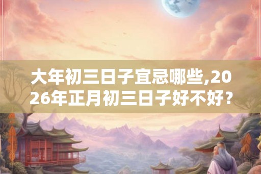 大年初三日子宜忌哪些,2026年正月初三日子好不好? 大年初三日子宜忌哪些,2026年正月初三日子好不好?