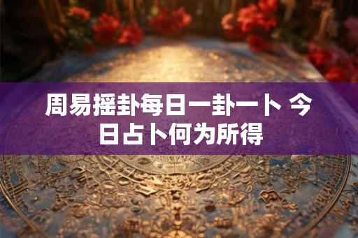 周易摇卦每日一卦一卜 今日占卜何为所得