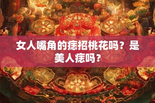 女人嘴角的痣招桃花吗？是美人痣吗？