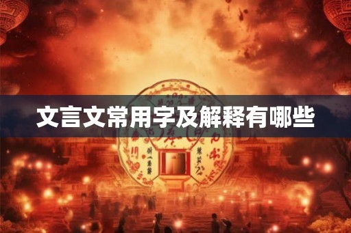 文言文常用字及解释有哪些