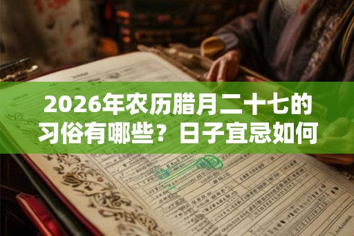 2026年农历腊月二十七的习俗有哪些？日子宜忌如何？