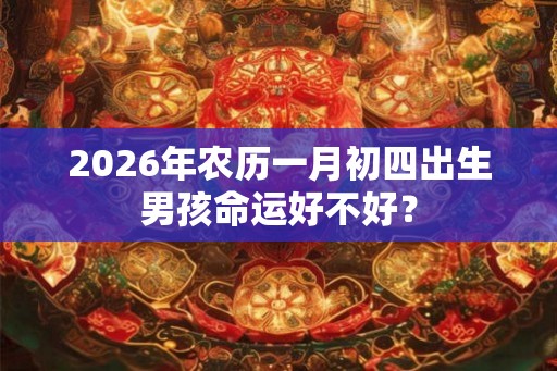 2026年农历一月初四出生男孩命运好不好？