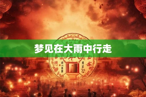 梦见在大雨中行走