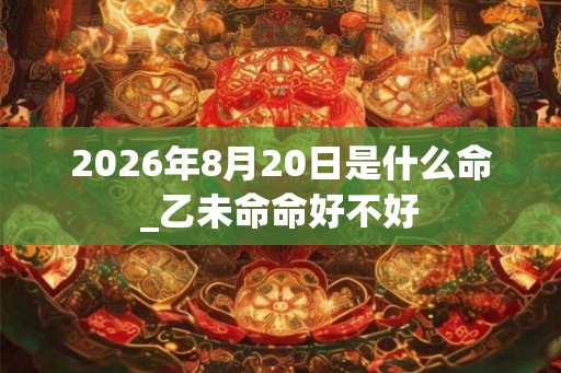 2026年8月20日是什么命_乙未命命好不好