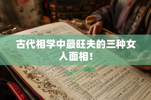 古代相学中最旺夫的三种女人面相！