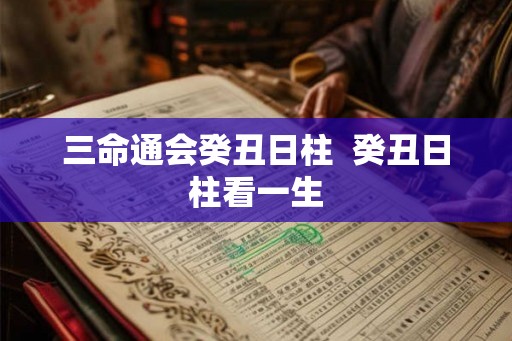三命通会癸丑日柱  癸丑日柱看一生