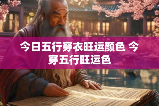 今日五行穿衣旺运颜色 今穿五行旺运色