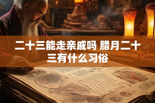 二十三能走亲戚吗 腊月二十三有什么习俗