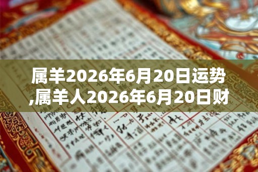 属羊2026年6月20日运势,属羊人2026年6月20日财运,生肖羊2026年6月20日运势