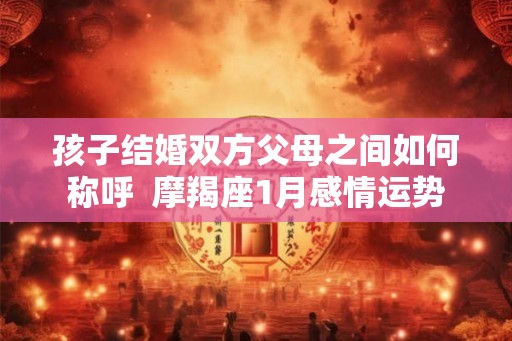 孩子结婚双方父母之间如何称呼 摩羯座1月感情运势 孩子结婚双方父母之间如何称呼 摩羯座1月感情运势