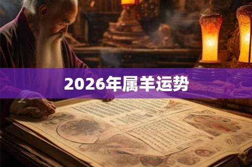 2026年属羊运势 2026年属羊运势