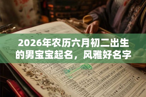 2026年农历六月初二出生的男宝宝起名，风雅好名字推荐